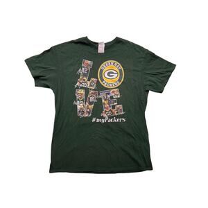 NFL Green Bay Packers Women's T-Shirt Autograph #mypackers Size Large